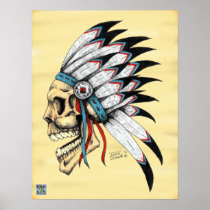 Indische schedel poster