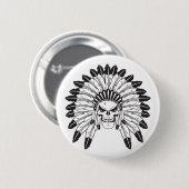 Indische schedelhoofd ronde button 5,7 cm (Voorkant /achterkant)