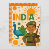 Indische soldaat met Kaart (Voorkant / Achterkant)