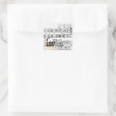 Indische spoorweg vierkante sticker (Tas)