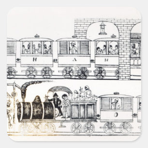 Indische spoorweg vierkante sticker