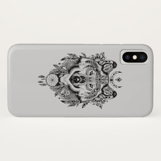 Indische stam Wolf Case-Mate iPhone Case (Achterkant (horizontaal))