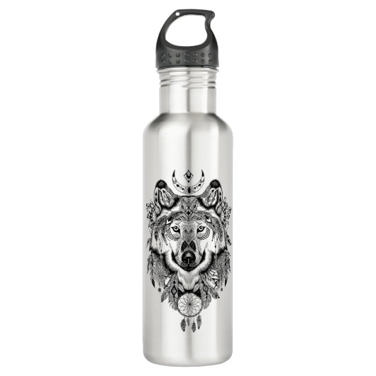 Indische stam Wolf Waterfles (Voorkant)