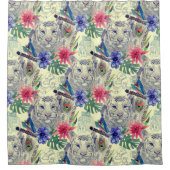 Indische stijltijgerpatroon Douchegordijn (Voorkant)