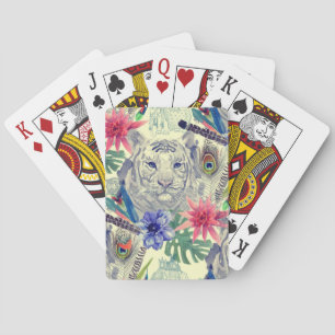  Indische stijltijgerpatroon Pokerkaarten