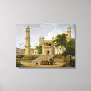 Indische tempel, naar verluidt de moskee van Abo-u Canvas Afdruk