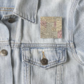 Indische term vierkante button 5,1 cm (In situ)