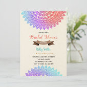 Indische themauitnodiging voor het patroon kaart (Staand voorkant)