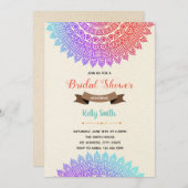 Indische themauitnodiging voor het patroon kaart (Voorkant / Achterkant)