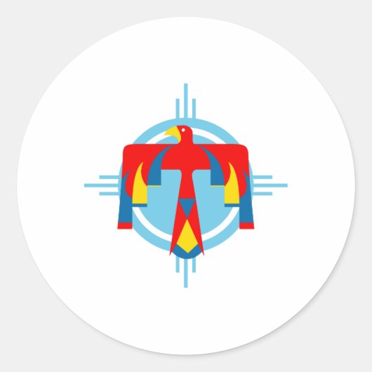 Indische Thunderbird Ronde Sticker (Voorkant)