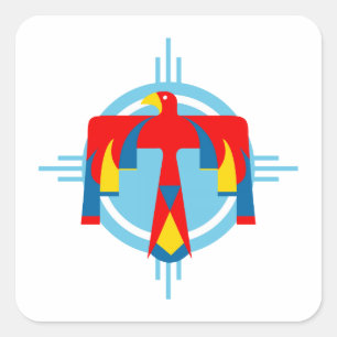 Indische Thunderbird Vierkante Sticker