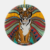 Indische tijger keramisch ornament (Achterkant)