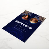 Indische traditionele huwelijksakte folie uitnodiging (Gedraaid)