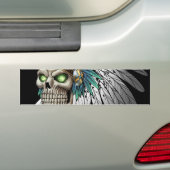 Indische tribale orthodoxe schedelbuis bumpersticker (Op auto)