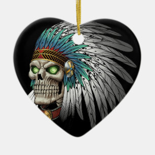 Indische tribale orthodoxe schedelbuis keramisch ornament