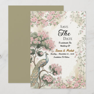 Indische trouwkaart 'Save the Date' Kaart