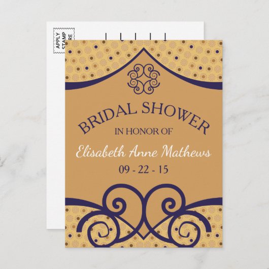 Indische uitnodiging voor een fijne bridal (Voorkant / Achterkant)