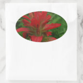 Indische verfborstel ovale sticker (Tas)