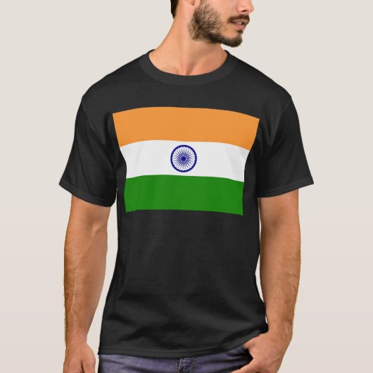 Indische vlag - Afbeelding van hoge kwaliteit T-shirt (Voorkant)