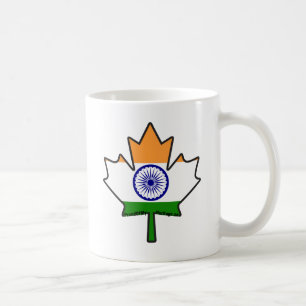 Indische vlag in Canadese aple Leaf Items Koffiemok