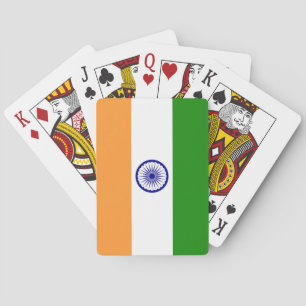 Indische vlag (India) (Zuid-Aziatisch land) (Bhara Pokerkaarten