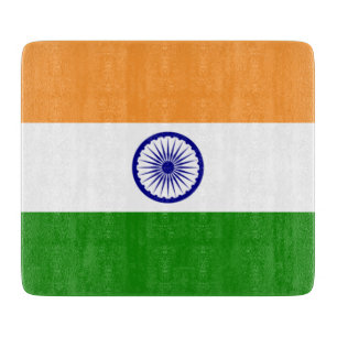 Indische vlag (India) (Zuid-Aziatisch land) (Bhara Snijplank