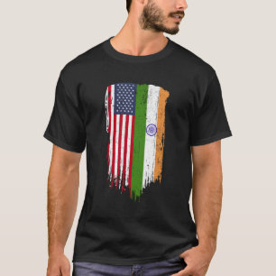 Indische vlag Indiaanse Amerikaan T-shirt