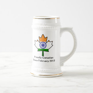Indische Vlag Maple Leaf Stein Bierpul