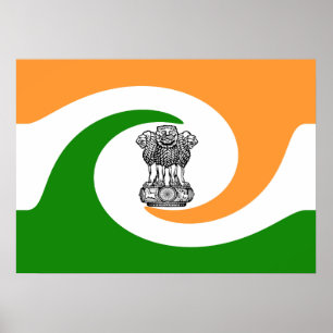 Indische vlag poster