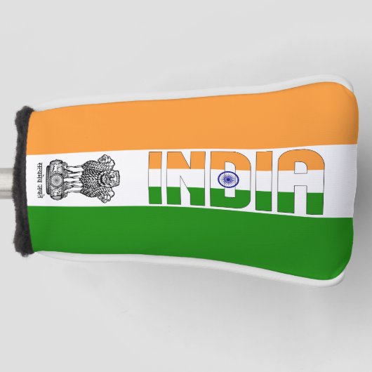 Indische vlag: prachtig patriottisch golfheadcover (Voorkant)