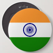 Indische vlag ronde button 6,0 cm (Voorkant /achterkant)