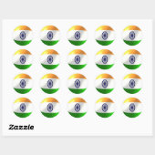 Indische vlag ronde sticker (Vel)