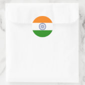 Indische vlag ronde sticker (Tas)