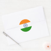 Indische vlag ronde sticker (Envelop)