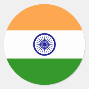 Indische vlag, vlag van India Ronde Sticker