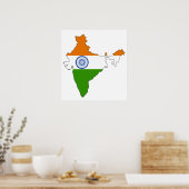 Indische vlag — volledige grootte poster (Keuken)