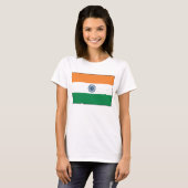 Indische vlag x kaart T-Shirt (Voorkant volledig)