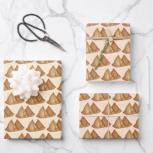 Indische voedingsgroenten, gebakken met Samosa Pas Inpakpapier Vel