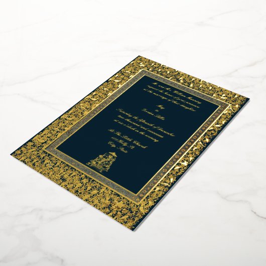  Indische vogels en weduwschap aan de graven Folie Uitnodiging (Gedraaid)