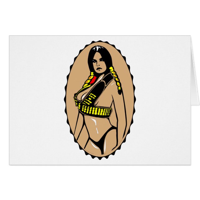 Indische vrouwelijke arrior (Voorkant Horizontaal)