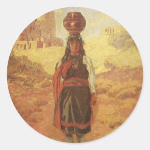  Indische watertransporteur door EW Rollins Ronde Sticker