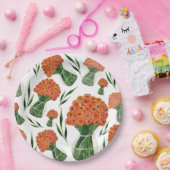 Indische Waterverf Ranunculus Papieren Bordje (Feest)