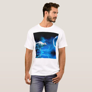 Indische wolf en volle maan t-shirt