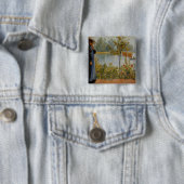 Indische zomer vierkante button 5,1 cm (In situ)