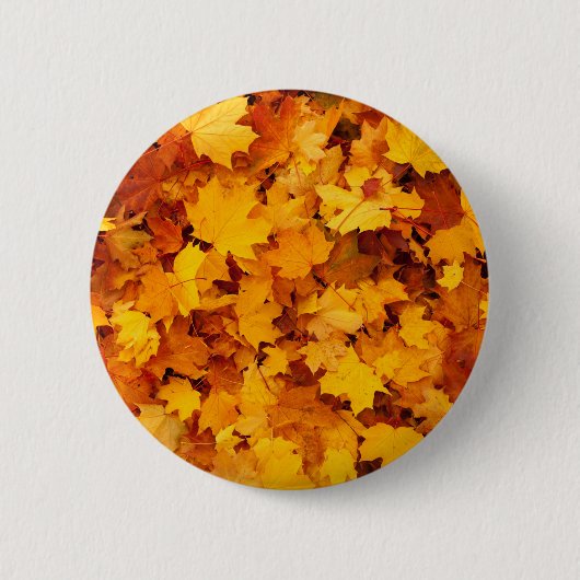 Indische zomergulden bladeren ronde button 5,7 cm (Voorkant)