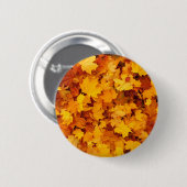 Indische zomergulden bladeren ronde button 5,7 cm (Voorkant /achterkant)