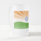 "Indische" zon Matglas Bierpul (Voorkant links)