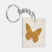 Indische zwarte acrylSleutelhanger Sleutelhanger (Voorkant Links)