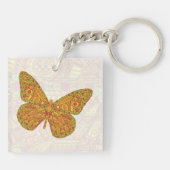 Indische zwarte acrylSleutelhanger Sleutelhanger (Achterkant)