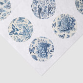 Individual Blue Chinoiserie Inspired Decoupage Tissuepapier (Detail)